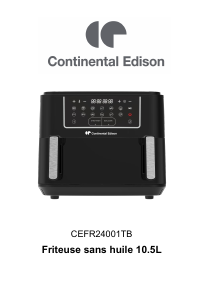 Bruksanvisning Continental Edison CEFR24001TB Fritös
