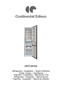Mode d’emploi Continental Edison CEFC361SA Réfrigérateur combiné