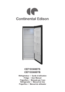 Mode d’emploi Continental Edison CEF1D308STB Réfrigérateur