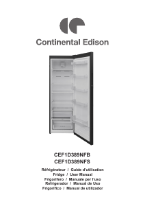 Mode d’emploi Continental Edison CEF1D389NFS Réfrigérateur