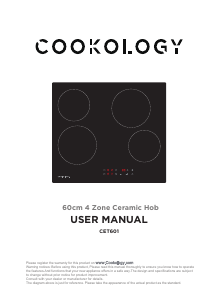 Bruksanvisning Cookology CET601 Häll