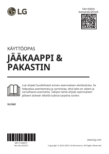Käyttöohje LG GBV7270EEV Jääkaappipakastin