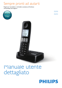 Manuale Philips D2553B Telefono senza fili