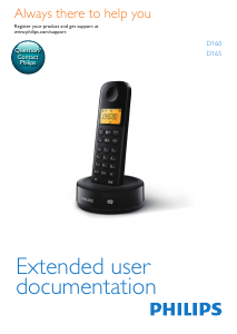 Bruksanvisning Philips D1651B Trådlös telefon