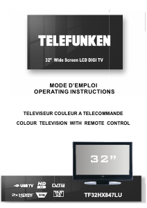 Bruksanvisning Telefunken TF32HX847LU LCD TV
