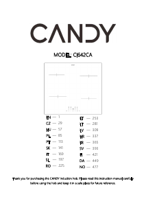 Brugsanvisning Candy CI642CA Kogesektion