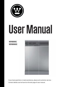 Manual Westinghouse WSF6606XC Dishwasher