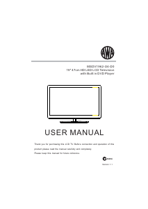 Manual AWA MSDV1962-O4-D0 LCD Television