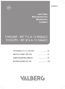 Manual de uso Valberg WF 714 A-10 W566C2 Lavadora