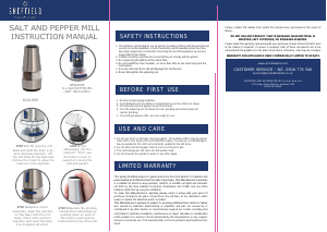 Manual Sheffield PLA1950 Pepper and Salt Mill