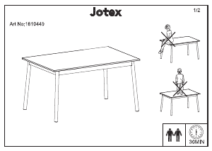 Manuál Jotex KINNA Jídelní stůl
