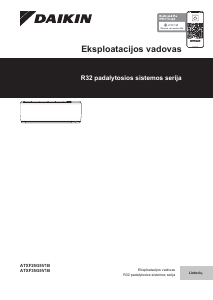Vadovas Daikin ATXF35G5V1B Oro kondicionierius