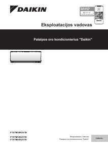 Vadovas Daikin FTXTM30S2V1B Oro kondicionierius