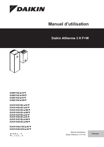 Mode d’emploi Daikin EAVH16S18DJ9W7 Altherma Chaudière chauffage central