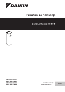 Priručnik Daikin ETVZ16S18DA6V Altherma Bojler za centralno grijanje