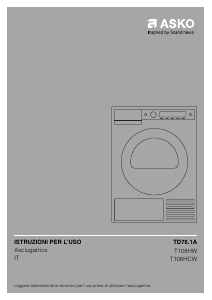 Manuale Asko T108HW Asciugatrice