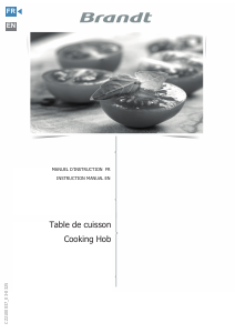 Mode d’emploi Brandt BPI164HUX Table de cuisson