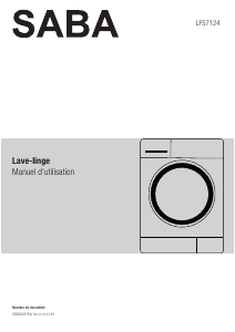 Mode d’emploi SABA LFS7124 Lave-linge