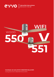 Mode d’emploi EVVO V551 Ventilateur de plafond