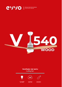 Bruksanvisning EVVO V540 Wood Takfläkt