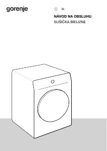 Návod Gorenje D2PNE83GNLW/CZ Sušička