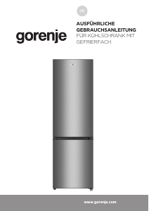 Bedienungsanleitung Gorenje RK418DPS4I Kühl-gefrierkombination