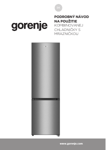 Návod Gorenje RK58DPB4I Chladnička s mrazničkou