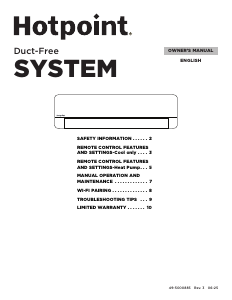 Mode d’emploi Hotpoint 1H24HN2DAB Climatiseur