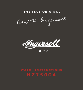 Mode d’emploi Ingersoll I16902 Montre