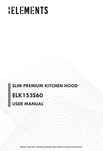 Manual KB Elements ELK153S60 Cooker Hood