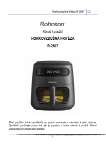 Manuál Rohnson R-2807 Fritéza