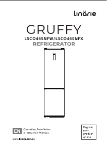 Mode d’emploi Linärie LSCO465NFX Gruffy Réfrigérateur combiné