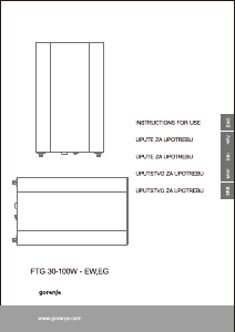 Priručnik Gorenje FTG50W-EW Bojler