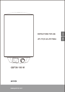 Handleiding Gorenje GBF50W Boiler