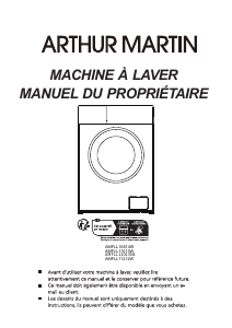 Handleiding Arthur Martin AMFLL11013W Wasmachine