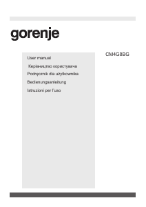 Manuale Gorenje CM4G8BG Macchina da caffè