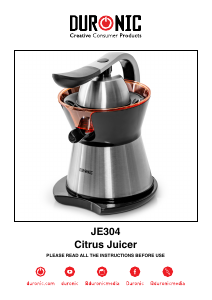 Bruksanvisning Duronic JE304 Citruspress