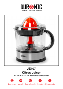 Handleiding Duronic JE407 Citruspers