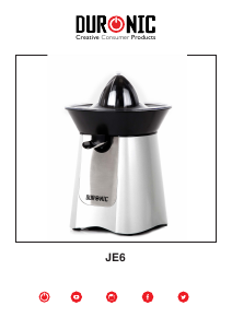 Bruksanvisning Duronic JE6BK Juicepress