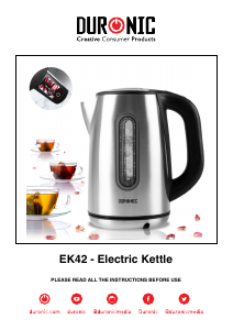 Bruksanvisning Duronic EK42 Vattenkokare