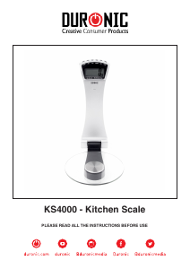 Bedienungsanleitung Duronic KS4000 Küchenwaage