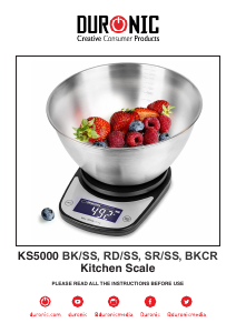 Bruksanvisning Duronic KS5000SR Köksvåg