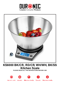 Mode d’emploi Duronic KS6000RD Balance de cuisine
