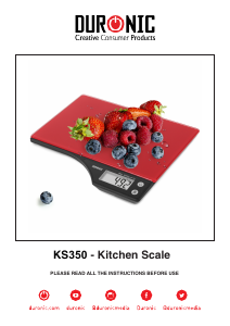 Manual de uso Duronic KS350 Báscula de cocina