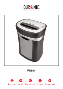 Handleiding Duronic PS581 Papiervernietiger