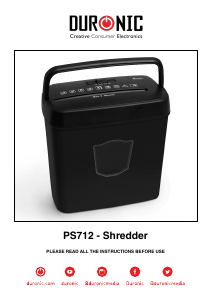 Bedienungsanleitung Duronic PS712 Aktenvernichter