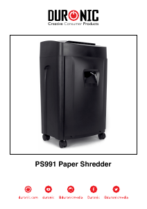 Bedienungsanleitung Duronic PS991 Aktenvernichter