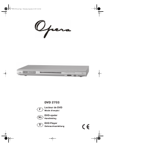 Handleiding Opera DVD2703 DVD speler