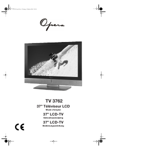 Mode d’emploi Opera LCD3762 Téléviseur LCD