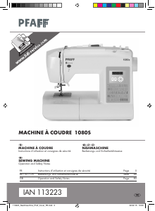 Bedienungsanleitung Pfaff 1080S Nähmaschine